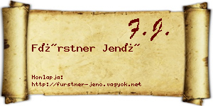 Fürstner Jenő névjegykártya