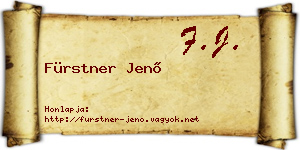 Fürstner Jenő névjegykártya