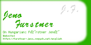 jeno furstner business card